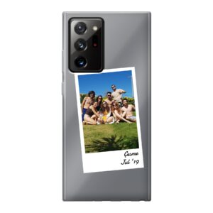 Samsung Galaxy Note 20 Ultra Phone Case With Single Polaroid Image Using Soft case - Transparent