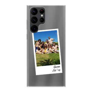 Samsung Galaxy S22 Ultra Soft case - Transparent With Single Polaroid Design