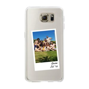 Phone Case With Single Polaroid Design Made For Samsung Galaxy S6 Soft case - Transparent