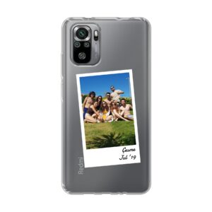 Xiaomi Redmi Note 10S Soft case - Transparent With Single Polaroid Design