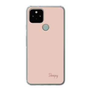 Phone Case With Sleepy Design Made For Google Pixel 5 Soft case - Transparent