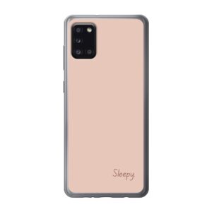 Soft case - Transparent For Samsung Galaxy A31 With Sleepy Design