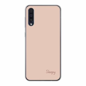 Samsung Galaxy A50 Soft case - Transparent With Sleepy Design