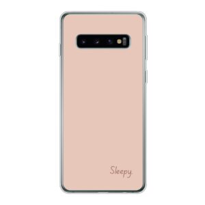 Sleepy Phone Case For Samsung Galaxy S10 Soft case - Transparent