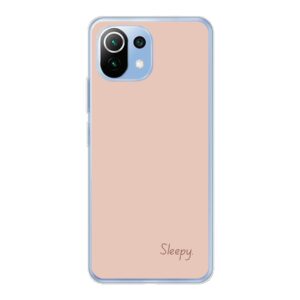 Xiaomi 11 Lite 5G NE Phone Case With Sleepy Image Using Soft case - Transparent