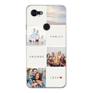 Text and Photo Collage Designed Soft case - Transparent Phone Case For Google Pixel 3 XL