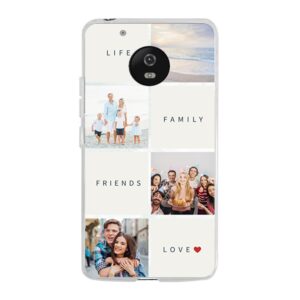 Text and Photo Collage Designed Soft case - Transparent Phone Case For Motorola Moto G5