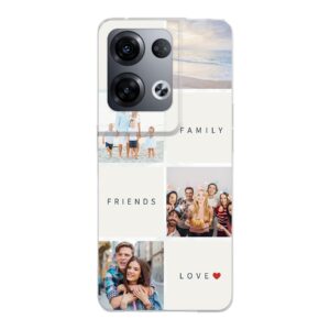 Text and Photo Collage Designed Soft case - Transparent Phone Case For Oppo Reno8 Pro