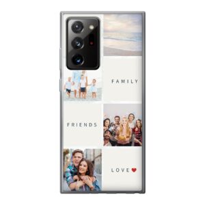 Soft case - Transparent For Samsung Galaxy Note 20 Ultra With Text and Photo Collage Design