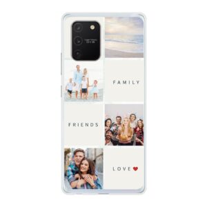 Samsung Galaxy S10 Lite Phone Case With Text and Photo Collage Image Using Soft case - Transparent