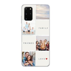 Soft case - Transparent For Samsung Galaxy S20 Plus 5G With Text and Photo Collage Design