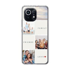 Text and Photo Collage Phone Case For Xiaomi Mi 11 Soft case - Transparent