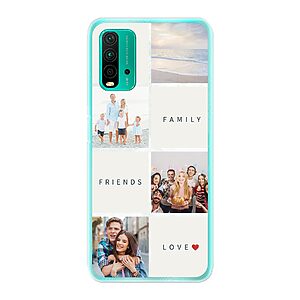 Soft case - Transparent For Xiaomi Redmi 9 Power With Text and Photo Collage Design